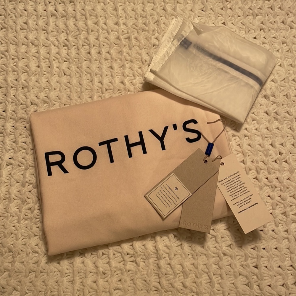 Rothy's Navy Tote with Yellow Strap - Picture 11 of 13